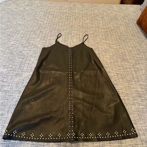 Blank NYC black faux leather studded Dress